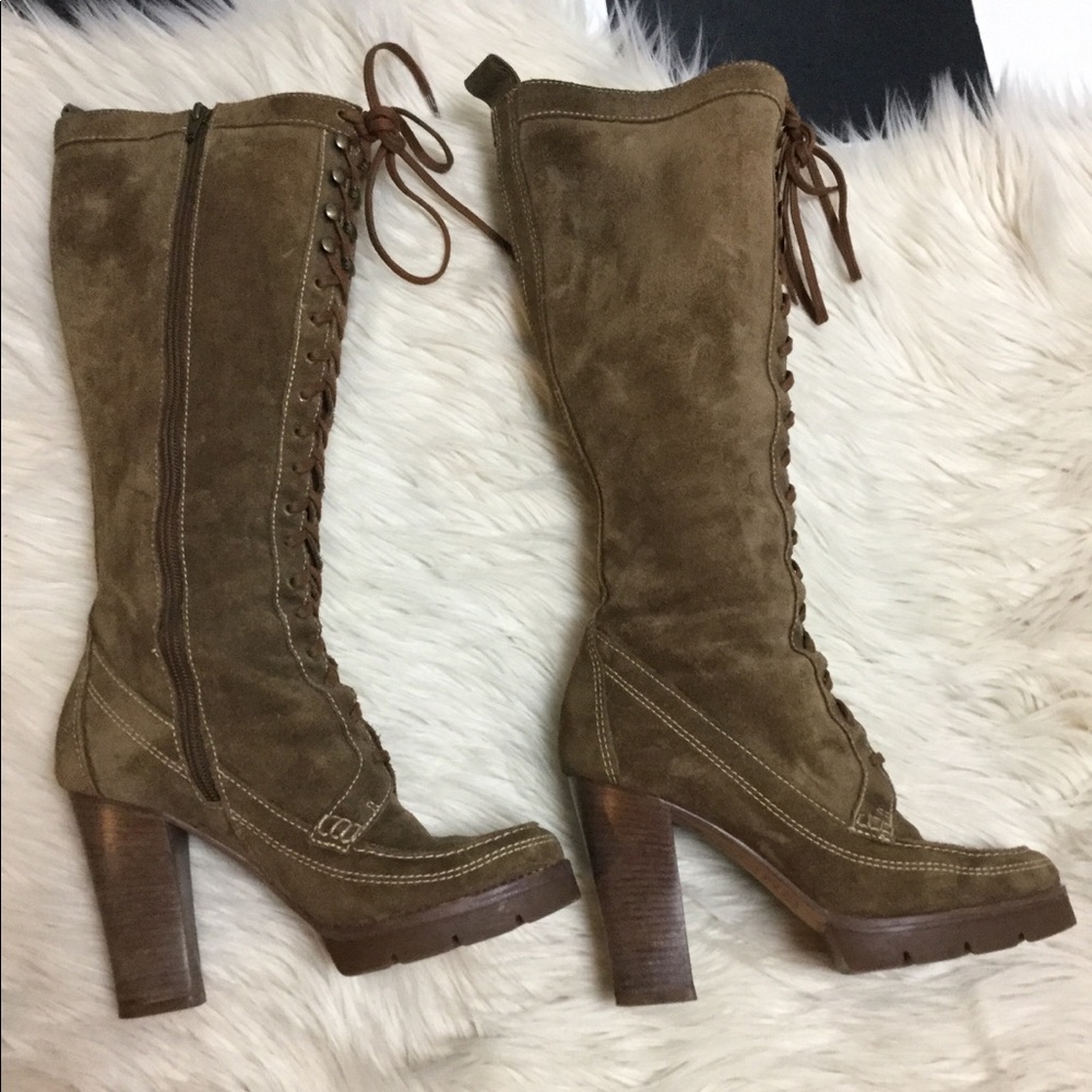 Michael Kors camel suede boots. 6.5